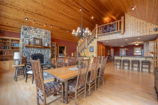 Dining room is open to kitchen and living room