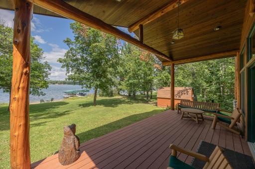 Enjoy the views of lake from covered porch