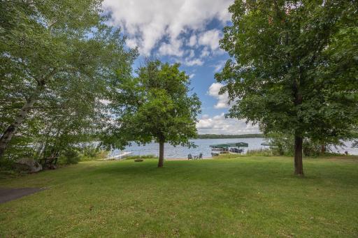Level lakeside yard perfect for lake games