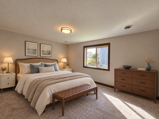 Actual property photo, virtually staged with AI.