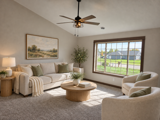 Actual property photo, virtually staged with AI.
