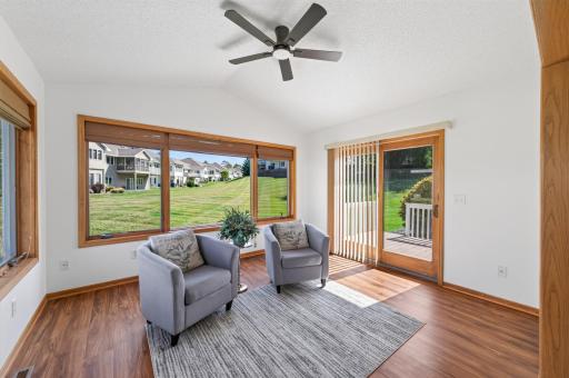 Main Level Sun Room that walk out to the Deck