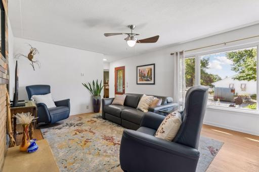 Ceiling fans and central air keep you cool and breeze in the summer.