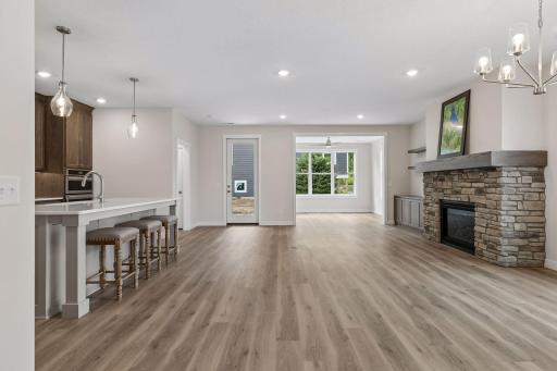 Open concept floorplan for easy entertaining