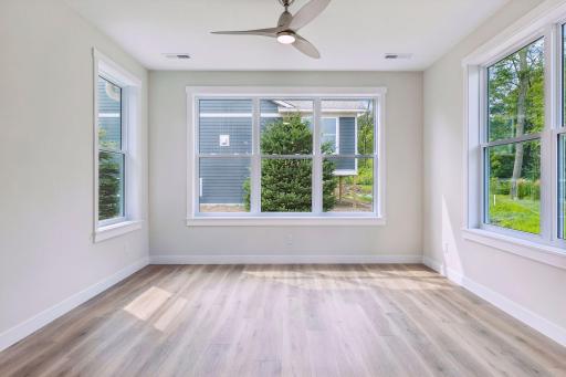 Walls of windows soak in the natural light