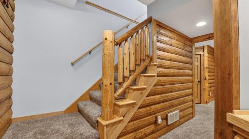 Custom woodwork throughout the lower level