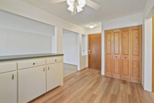 Entryway and breakfast bar.