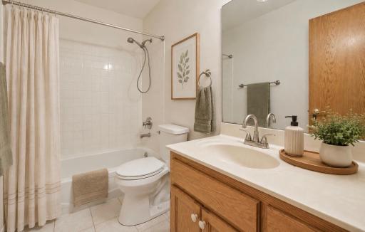 Bathroom with virtual decor.