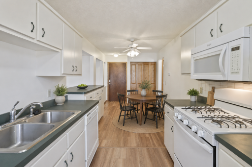 Eat in kitchen with virtual staging.