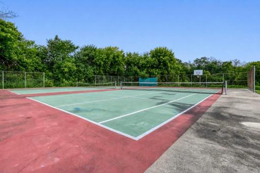 Enjoy tennis, pickleball or basketball!