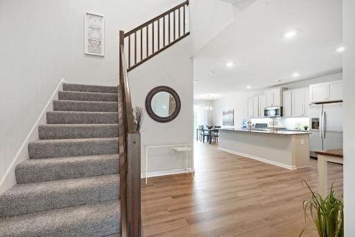 Amazing 2 story entry greets you.
