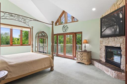 Huge Primary bedroom with vaulted ceiling and beautiful views