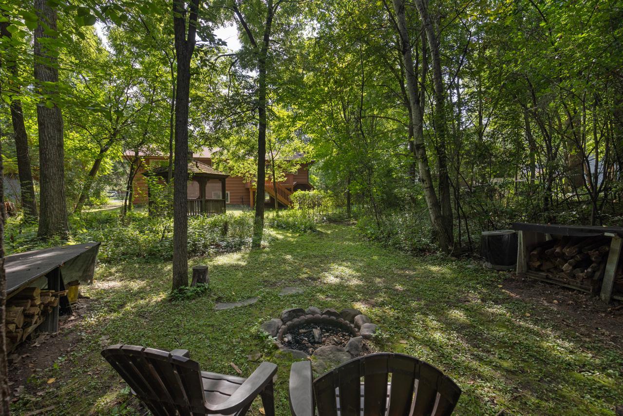 The backyard fire pit is perfect for relaxing evenings and entertaining.