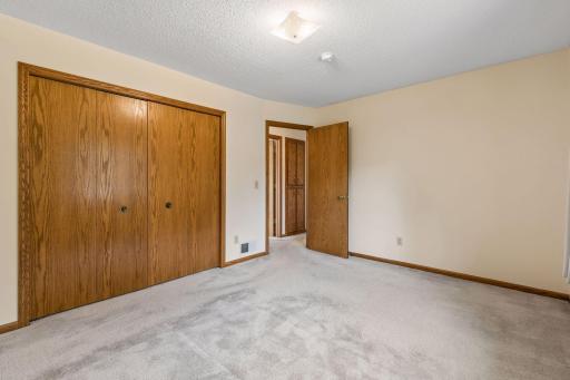 Large closet in the primary bedroom goes to the end of the wall.