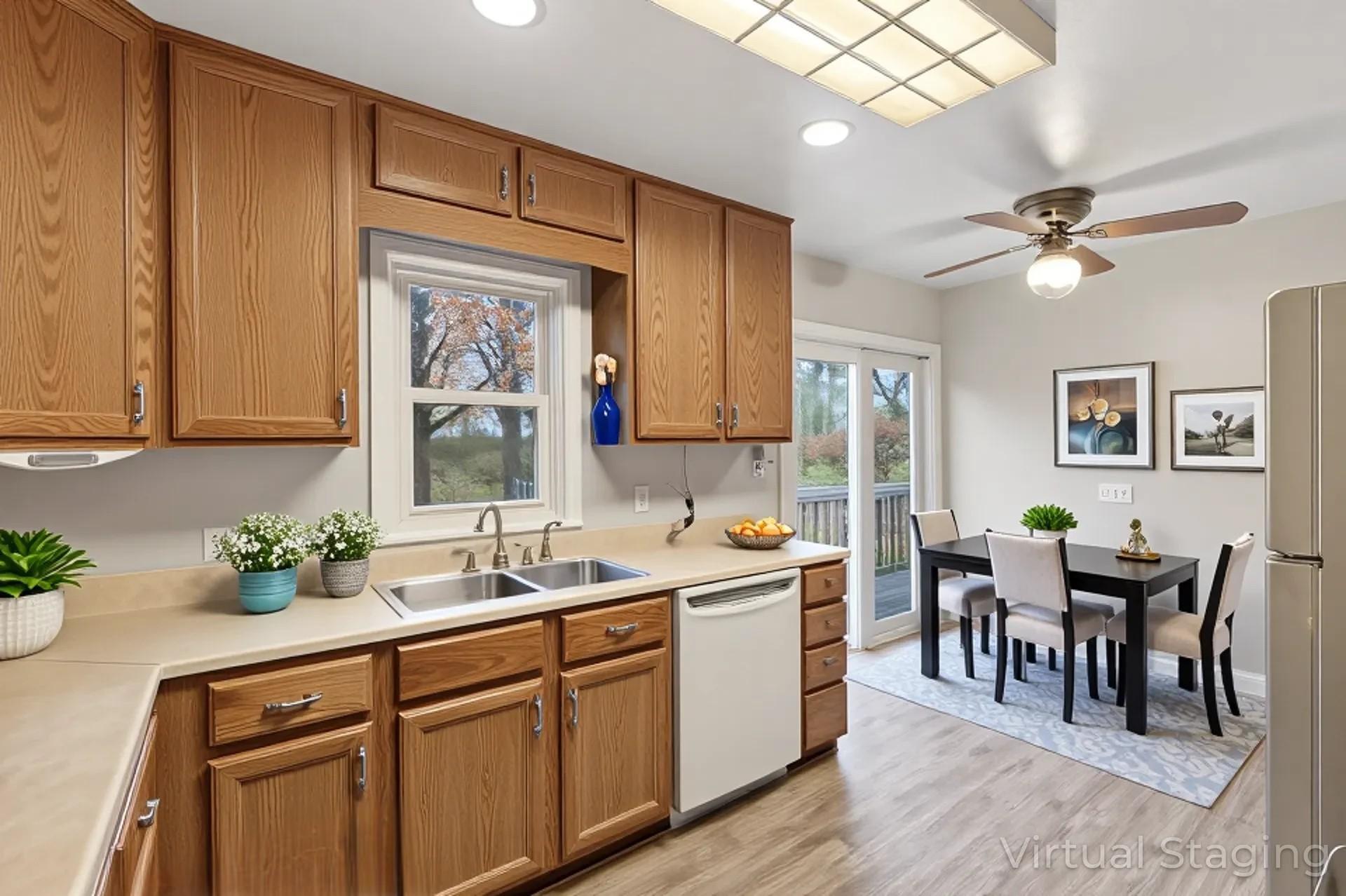 Virtually Staged Informal Dining Room