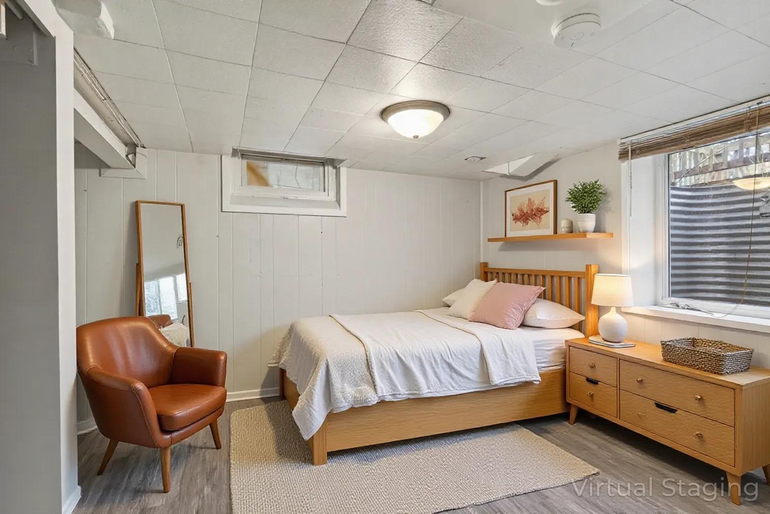 Virtually Staged Bedroom