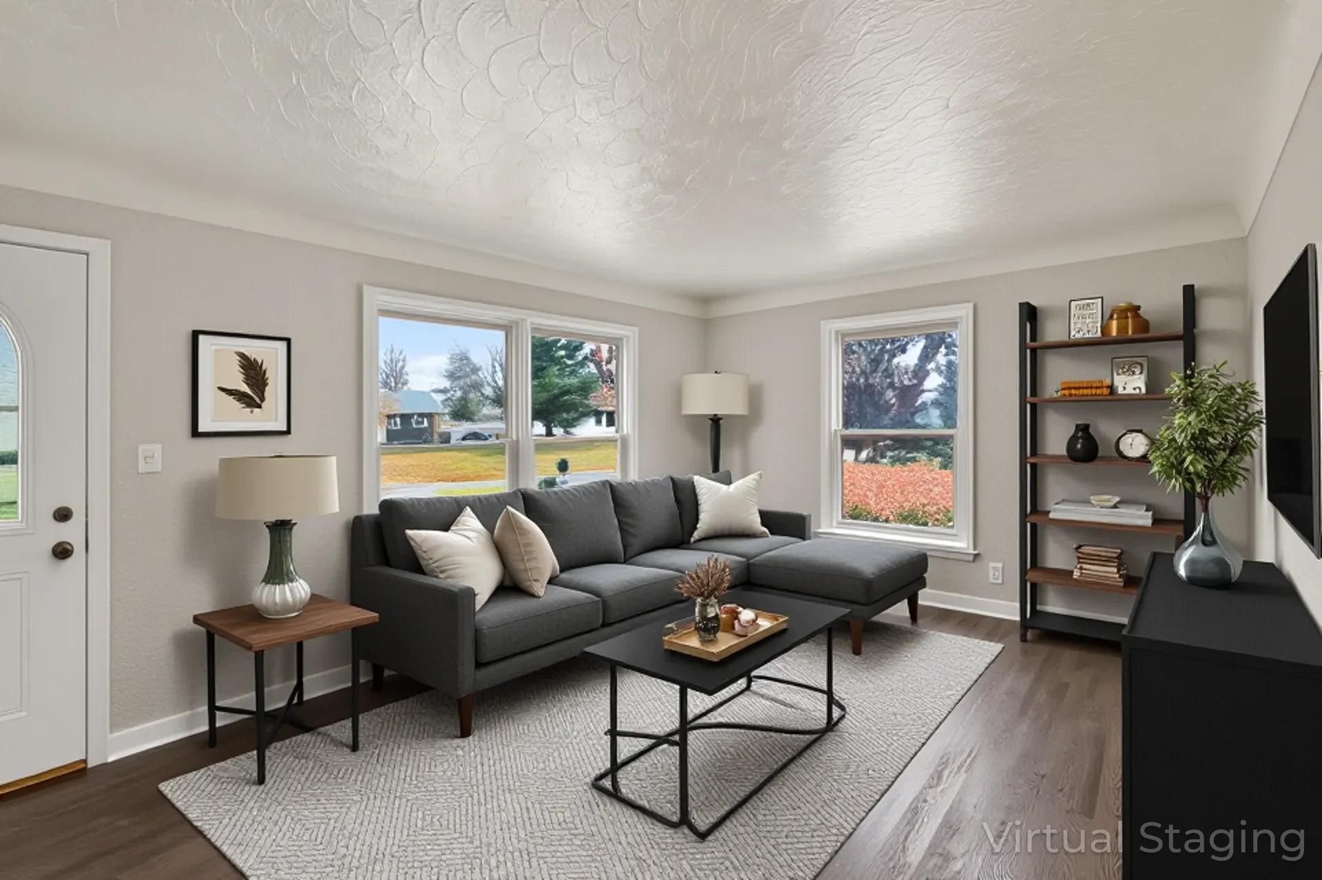 Virtually Staged Living Room
