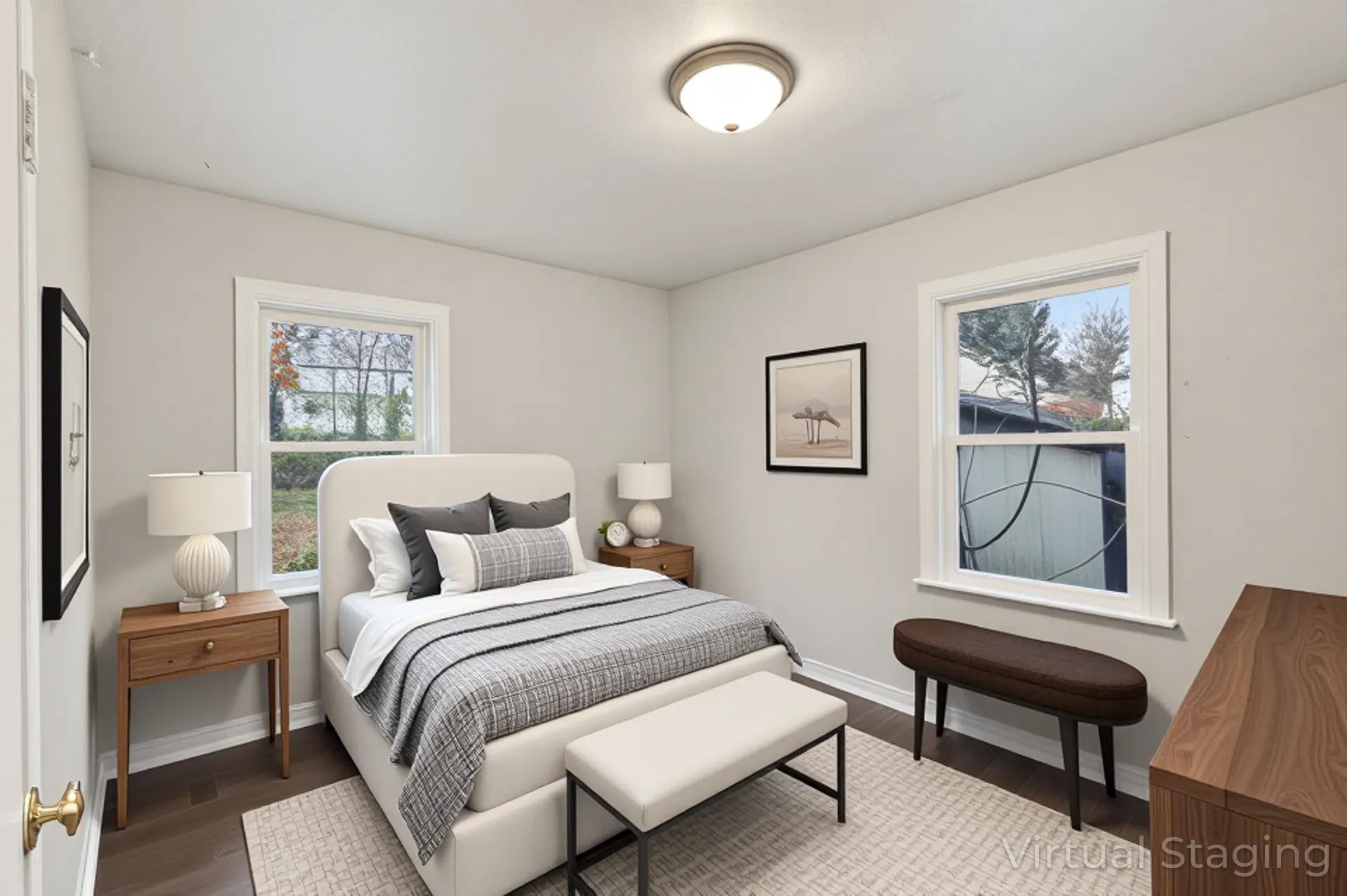 Virtually Staged Bedroom