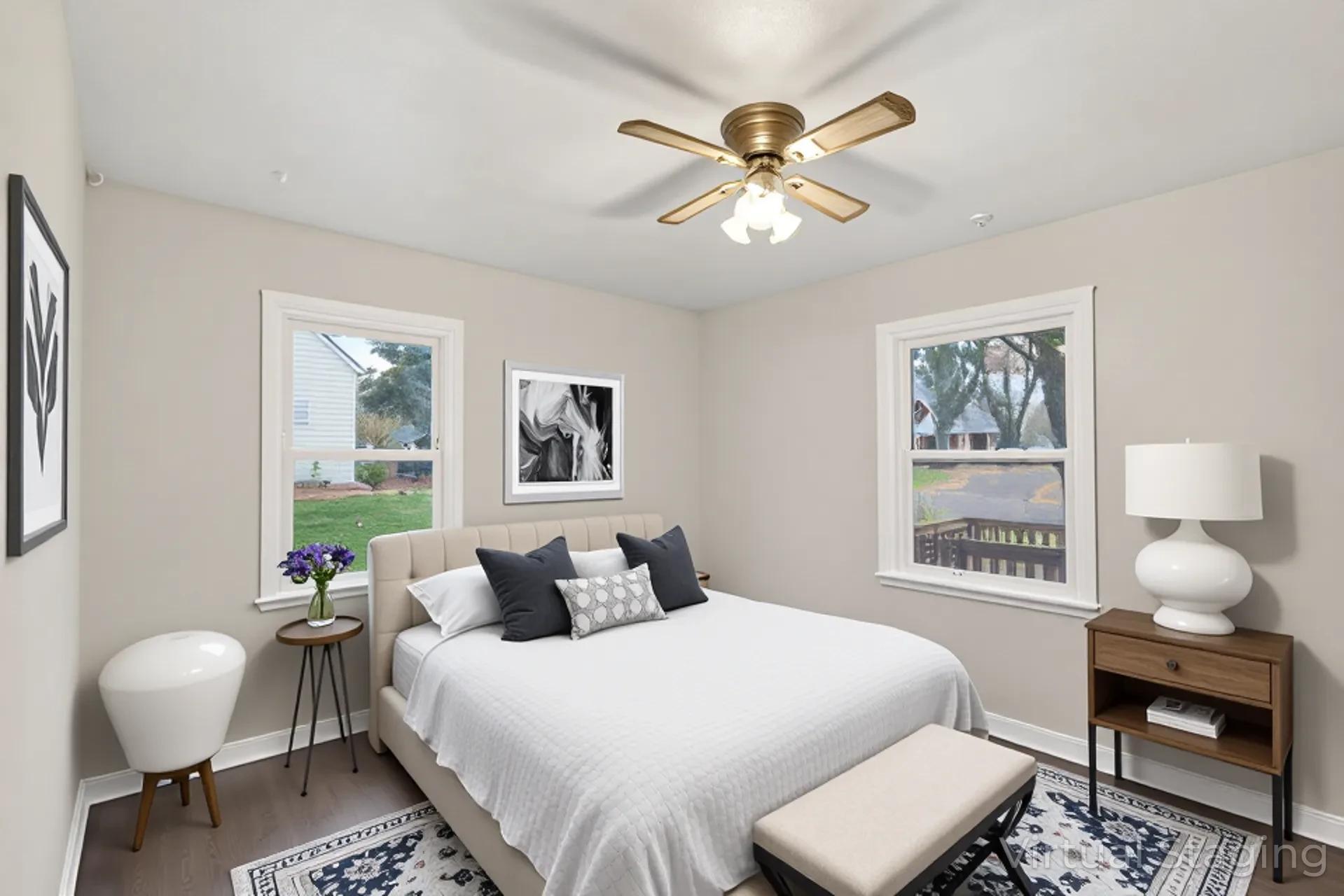 Virtually Staged Bedroom