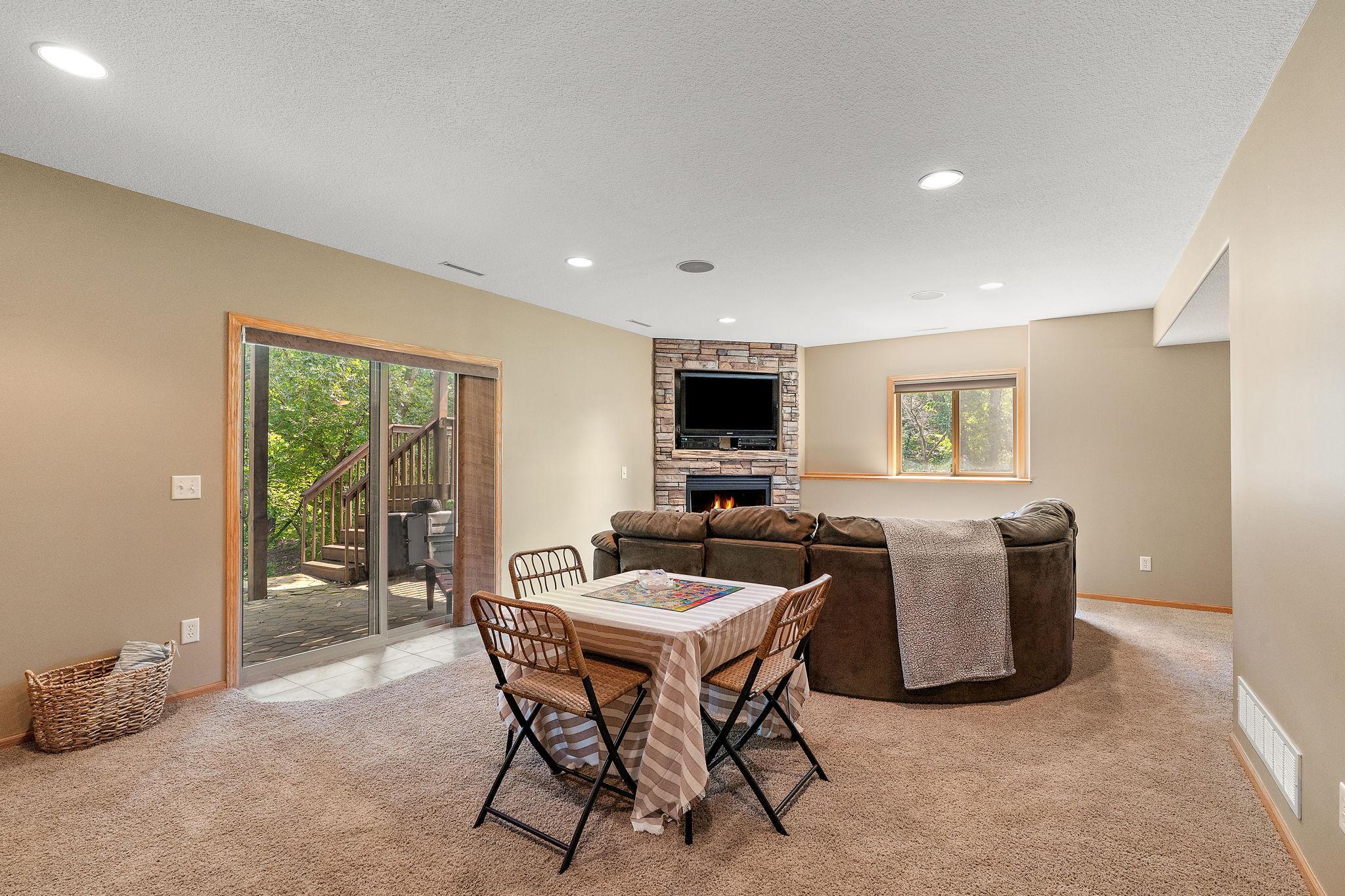 Lower Level Family Room Walk out to Patio