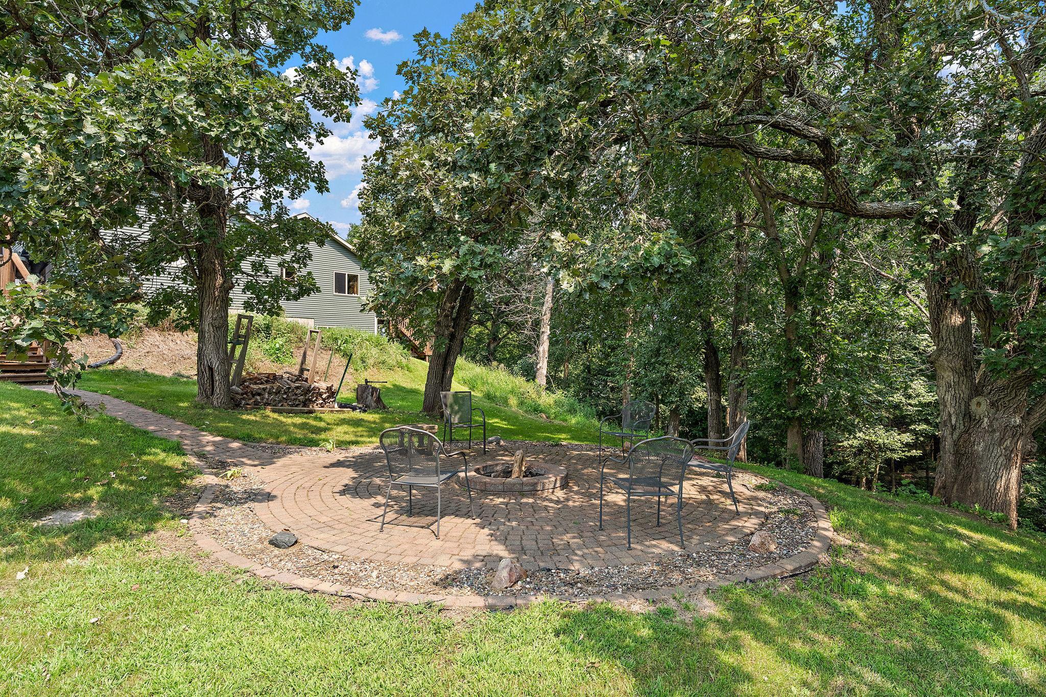 Fire pit area Side of Home