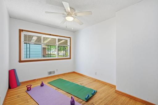 Main level bedroom #1 can be used as a bedroom, an exercise room or even an office.