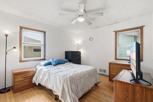 Main level bedroom number #2 has room for a bed, and multiple dressers!