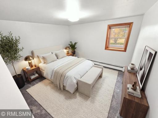 AI staged Lower Level Bedroom