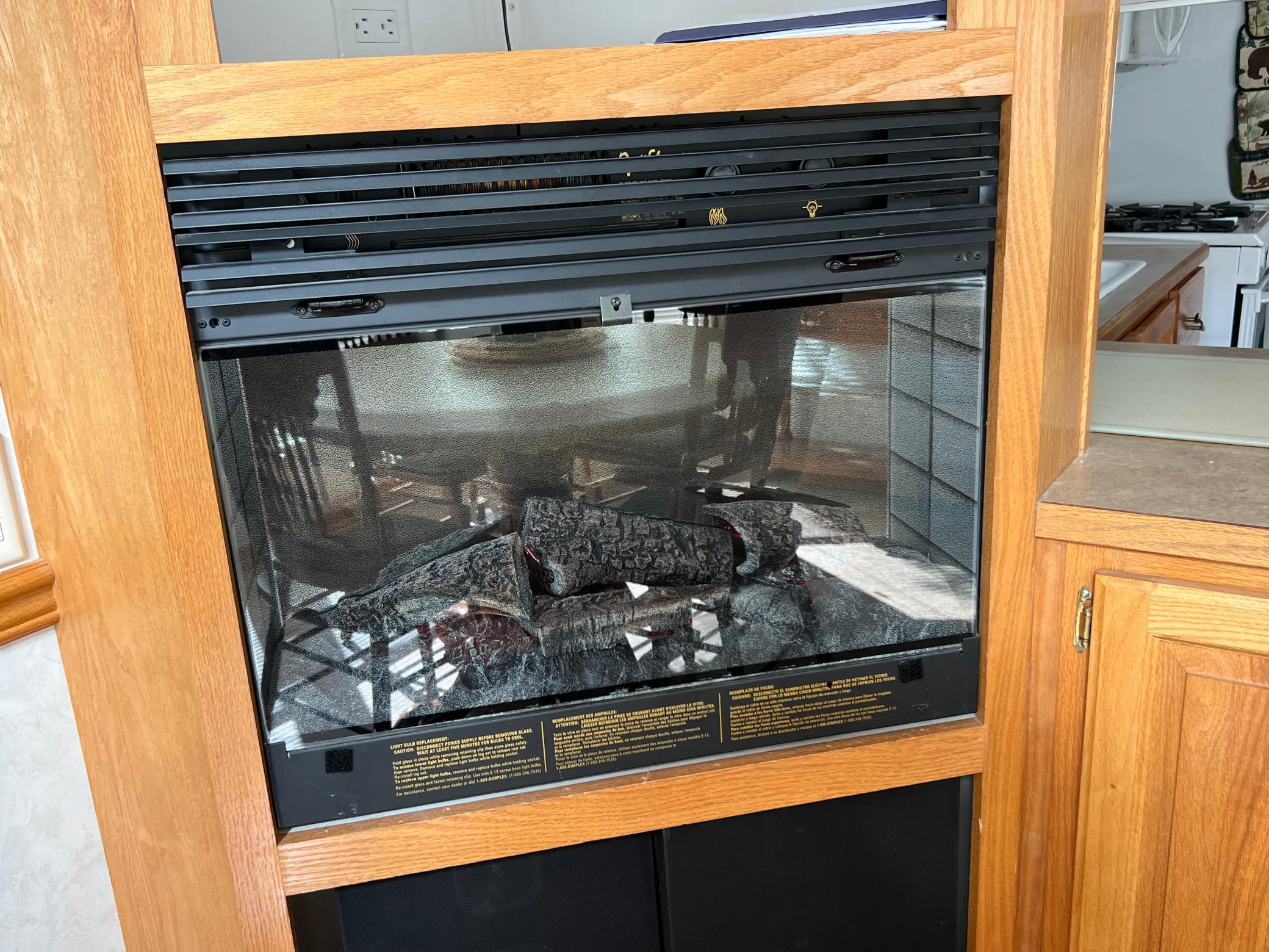 Fireplace in Park Model