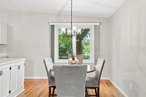 The informal dining room just off the kitchen