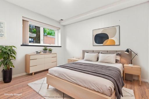 Virtually staged third bedroom