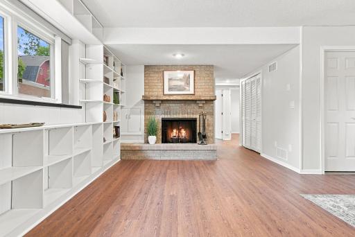 Look at the space in this recreation/family room!