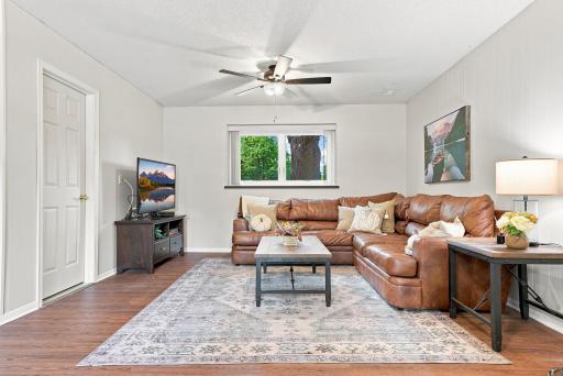 The lower level has so much space and even more natural lighting!
