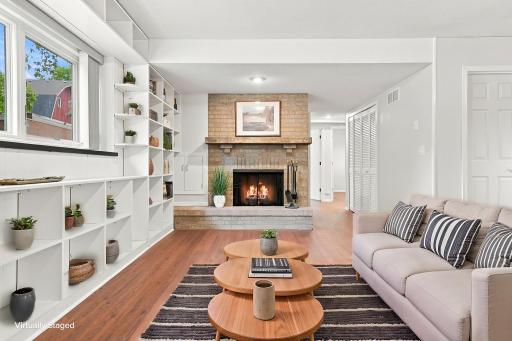 That's a second fireplace. This photo is virutally staged.