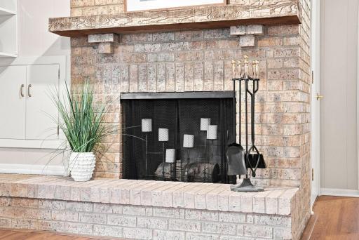 Another view of the fireplace