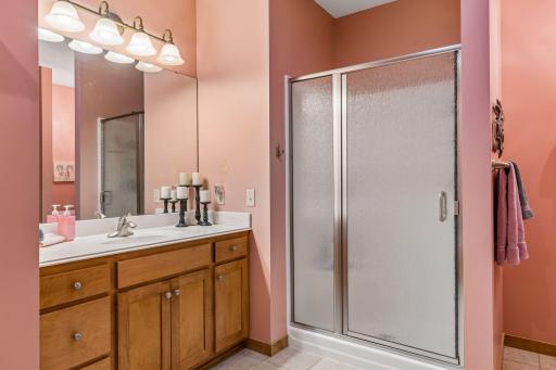 Separate, walk-in shower in the primary bathroom.