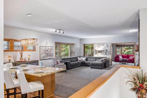 An open floor plan allows you to customize how you use the space for a dining or living room combination.