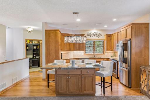Cherry flooring, granite countertops and maple cabinetry