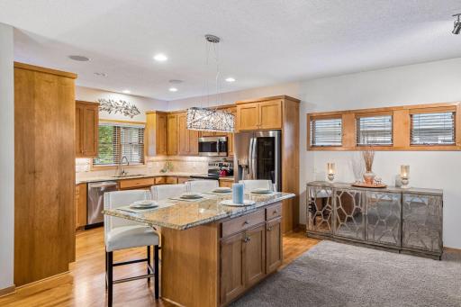 Coordinated top-of-the-line Frigidaire appliance package with microwave, oven/range, refrigerator and dishwasher