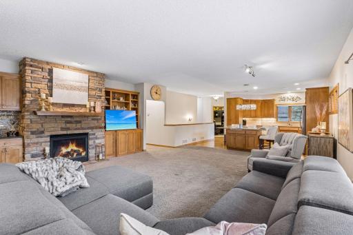 This area can be a large living area or divided to include a dining table.