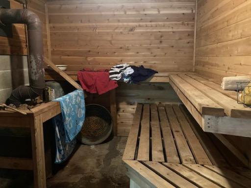 Sauna in bunk house
