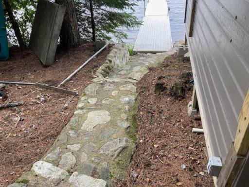 Rock path to dock