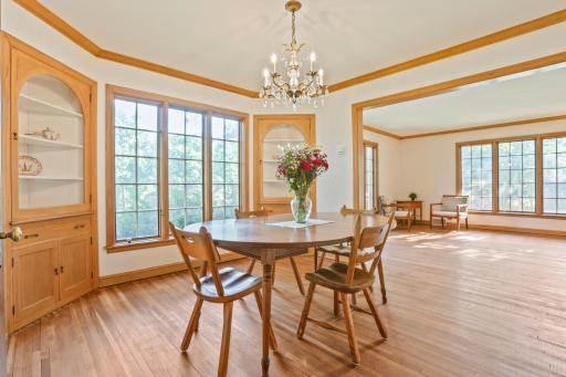 Dining room - This original chandelier works beautifully.