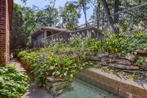 Walkway from the back patio to the front of the house.