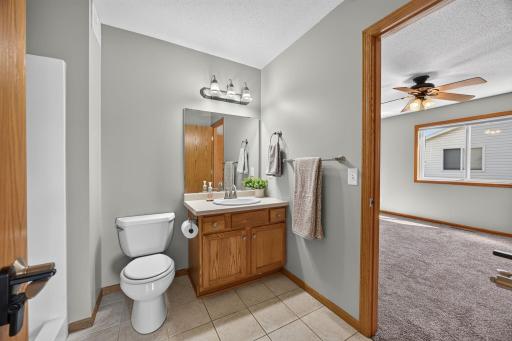 Main-floor bathroom with convenient direct access from the primary bedroom.