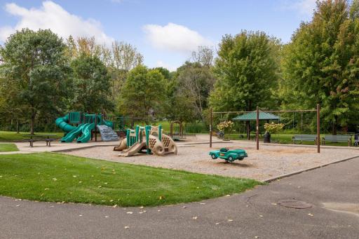 There are several nearby parks, including Spring Hill Park. There are play structures for kids of all ages, a shaded picnic area and sports fields and courts.