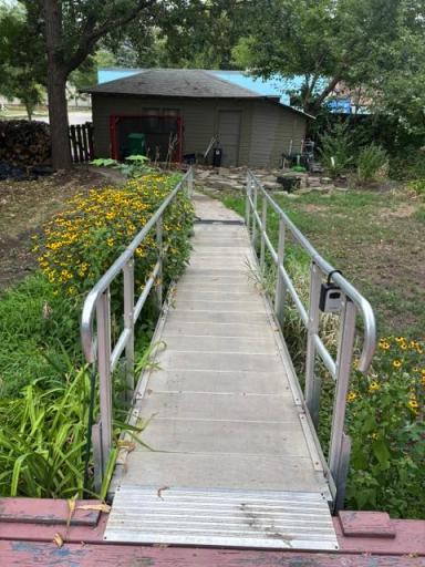 Ramp has nice slope leading to driveway