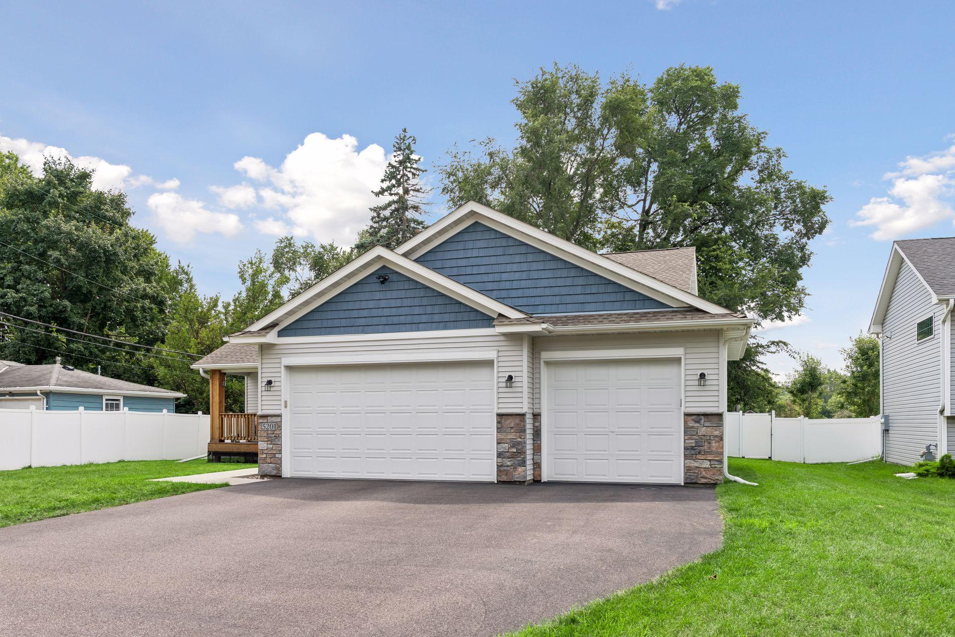 Totally insulated 3-car Garage!