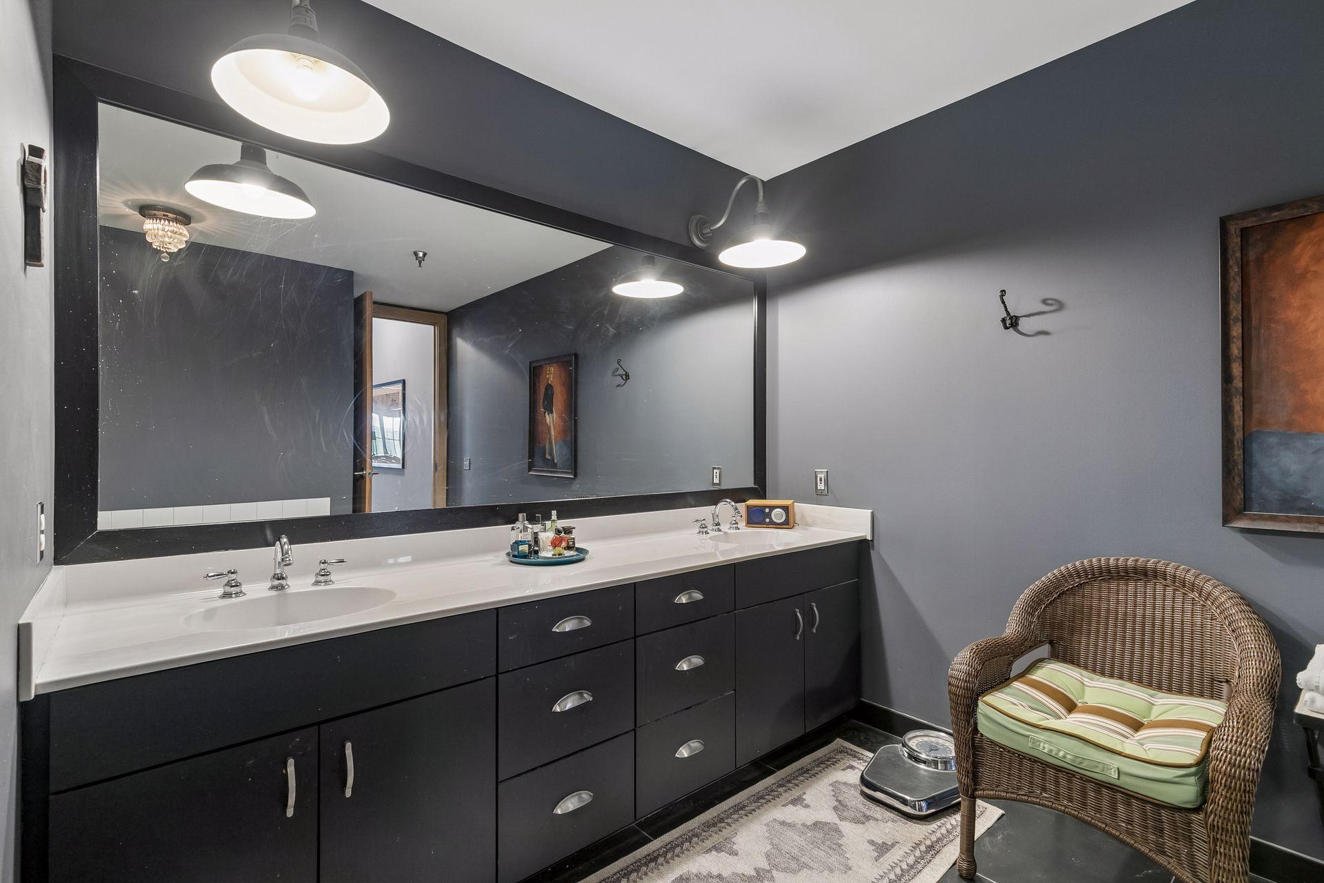 Primary bath with double vanity