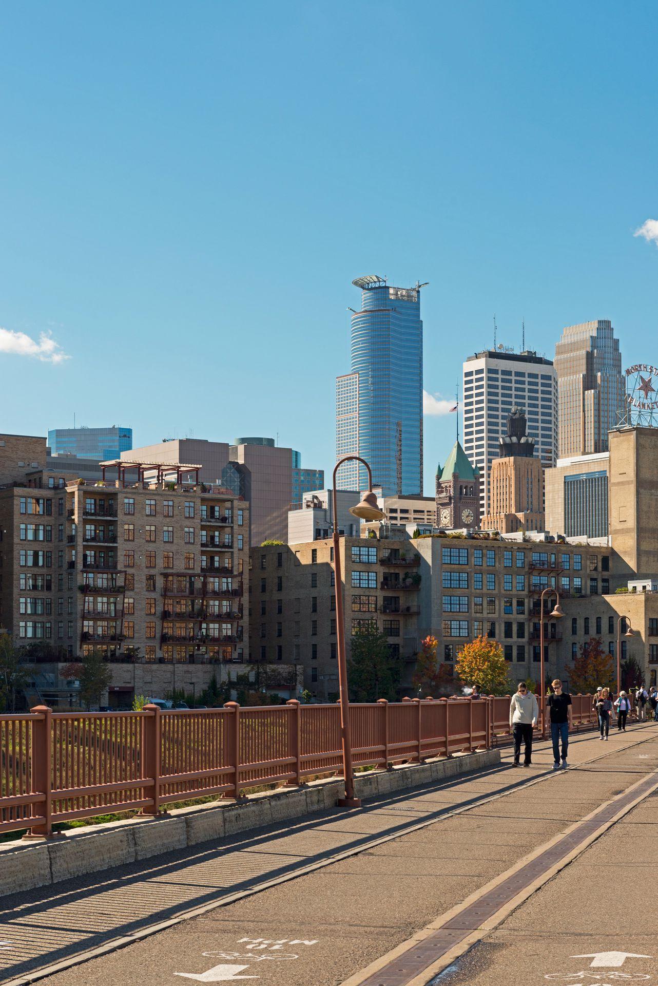 The skyline from the east bank